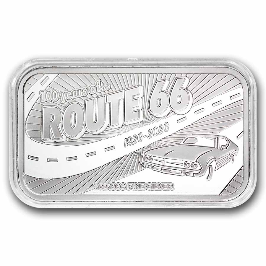 1 oz Silver Colorized Bar - Route 66 100th Anniversary | eBay